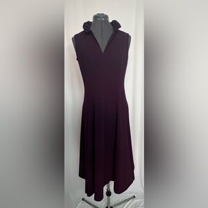 Calvin Klein Women's Purple V-Neck Sleeveless Midi Dress